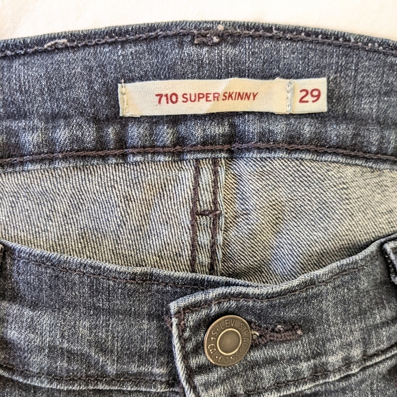 Levi's Blue Jeans Super Skinny Size 29 - Picture 3 of 7